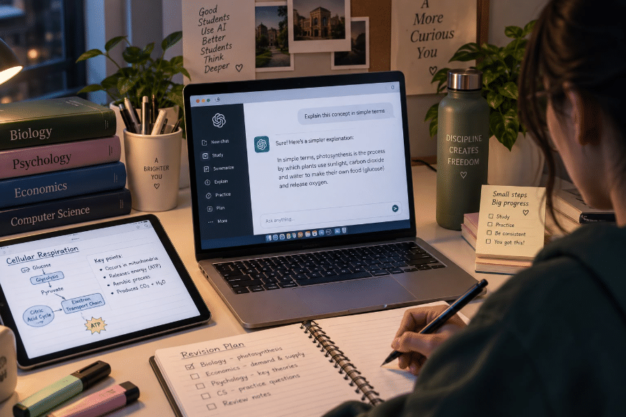 AI for studying with digital learning tools while developing critical thinking skills